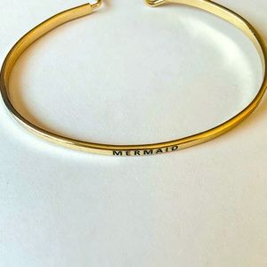 Anthropologie Gold Mermaid Bangle Bracelet
